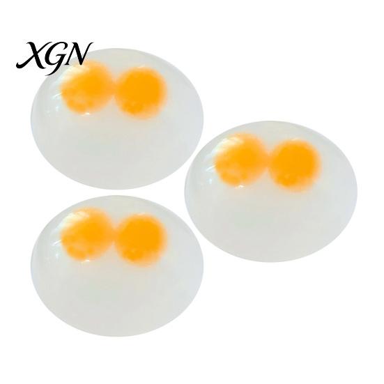 צעצוע כדוריק Yolk Squeeze מ-TPR 1/2/3 יחידות ביצה שקופה צעצוע חרדה חינוכי יחיד כפול אנטי-חרדה פידג'ט רך מתיח כדור לחץ מתנות למסיבה סנסורי