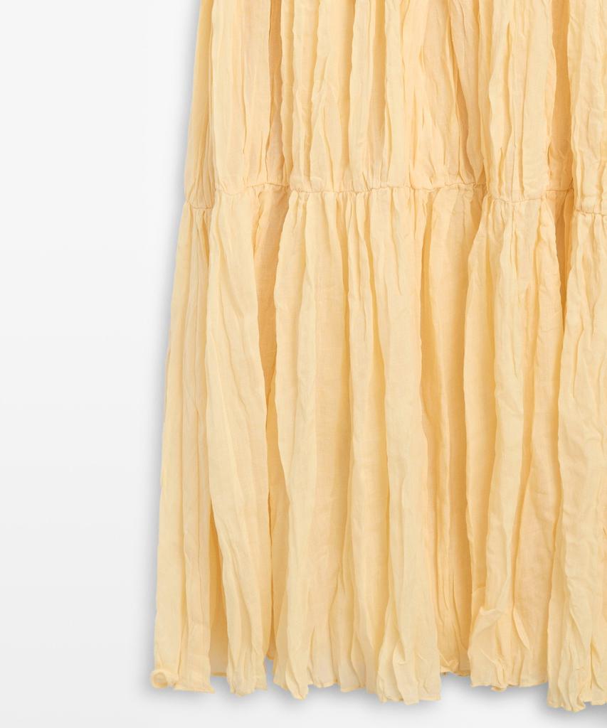 Masimodutti Shirring Detail Fluid Midi Dress