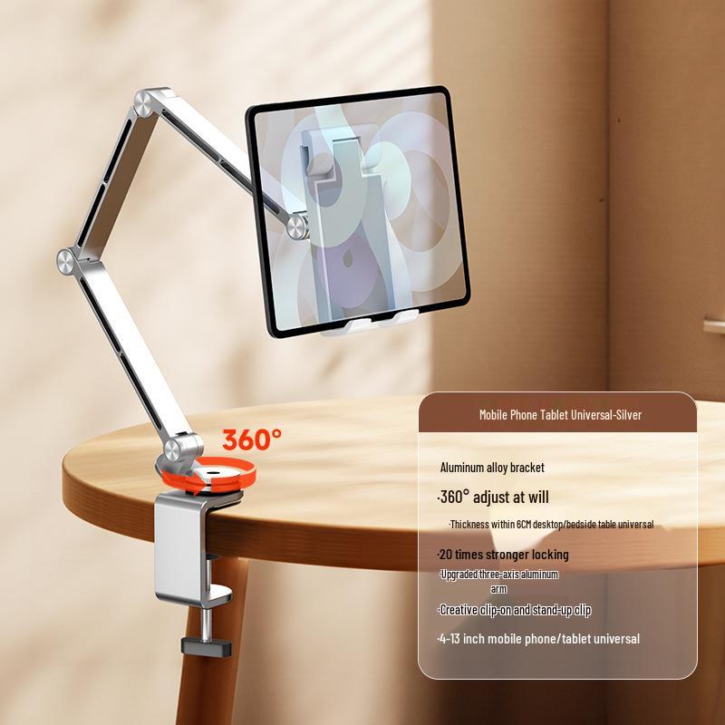 Aluminum Alloy Adjustable Bedside & Car Phone/Tablet Holder
