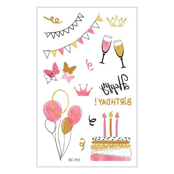 Children's Waterproof Princess Cartoon Tattoo Stickers for Birthday Parties