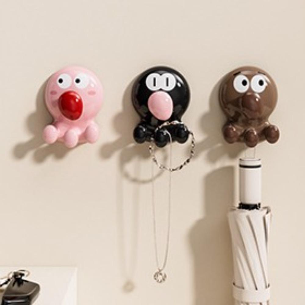 2/3pcs Cartoon Octopus Suction Cup Hooks Traceless Hanging Hanger Towel Storage Hooks  Dormitory