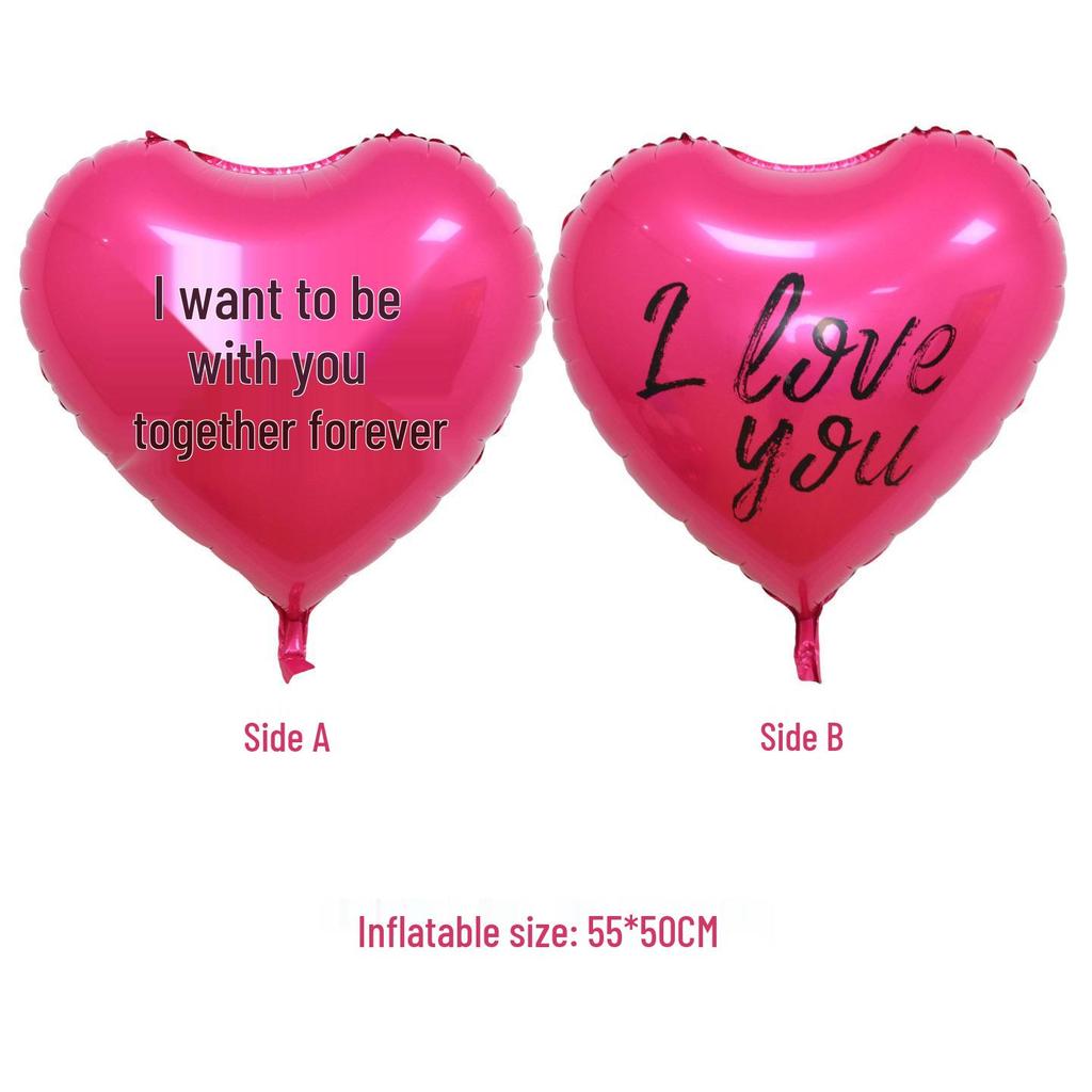 Qixi Valentine's Day 18" Heart Shaped Foil Balloon for Proposals and Decorations
