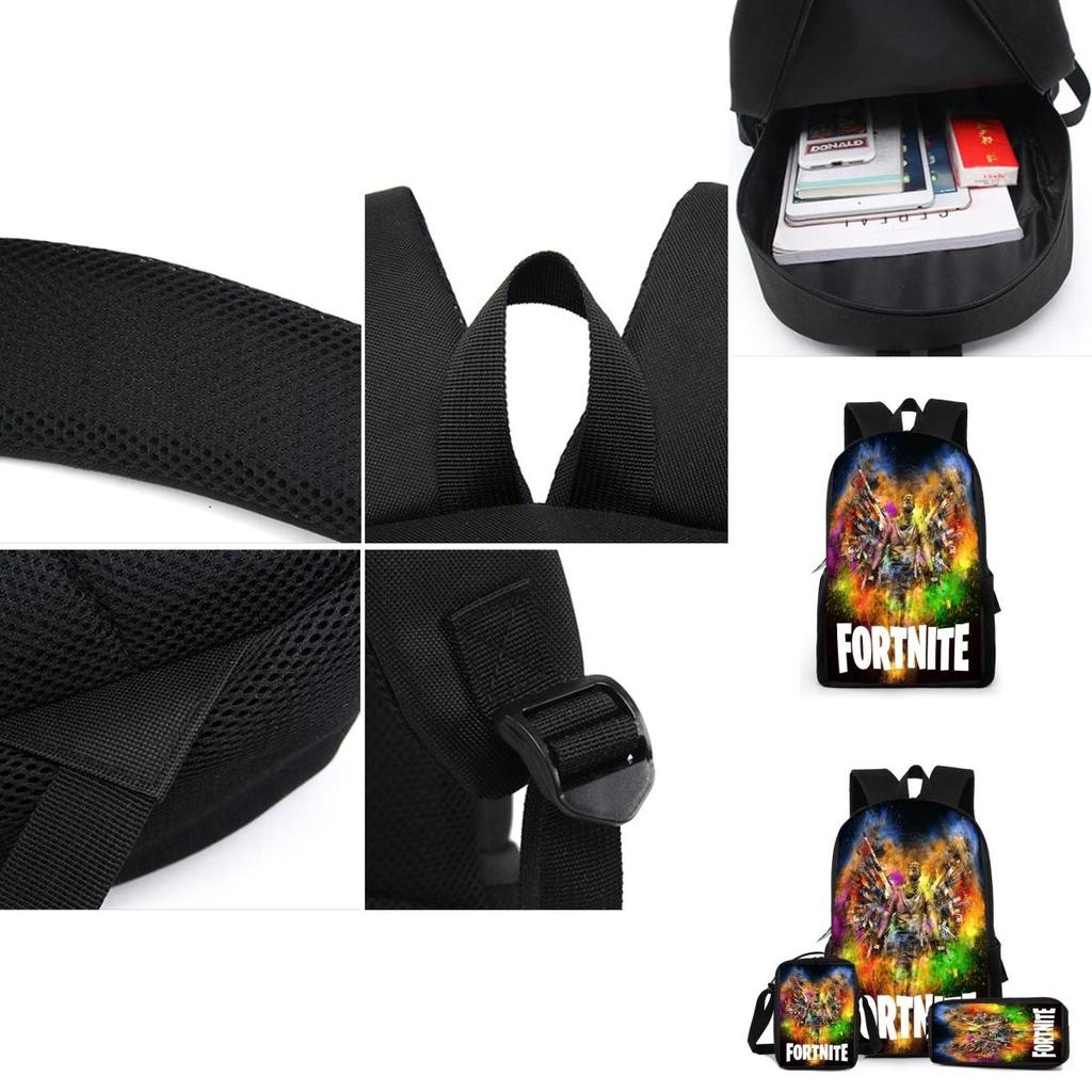 Fortnite Schultaschen-Set Hohe Kapazität Verschleißfest Atmungsaktiv Perfekt für Teenager