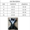 Classic Tuxedo Dog Harness with Leash Set,Dog Vest Harness,Soft Breathable Mesh Pet Harness with Bow Tie, Small Medium Dogs Cats Harness