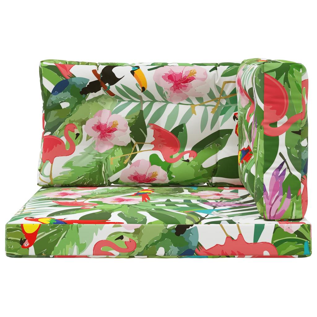 Outdoor Sofa Cushions 3 Pcs Multicolored Polyester