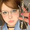 Vintage Metal Square Eyeglasses Glasses Y2K Harajuku Rectangle Retro Glasses Clear Lens Frame Reading Spectacle Fashion Eyewear