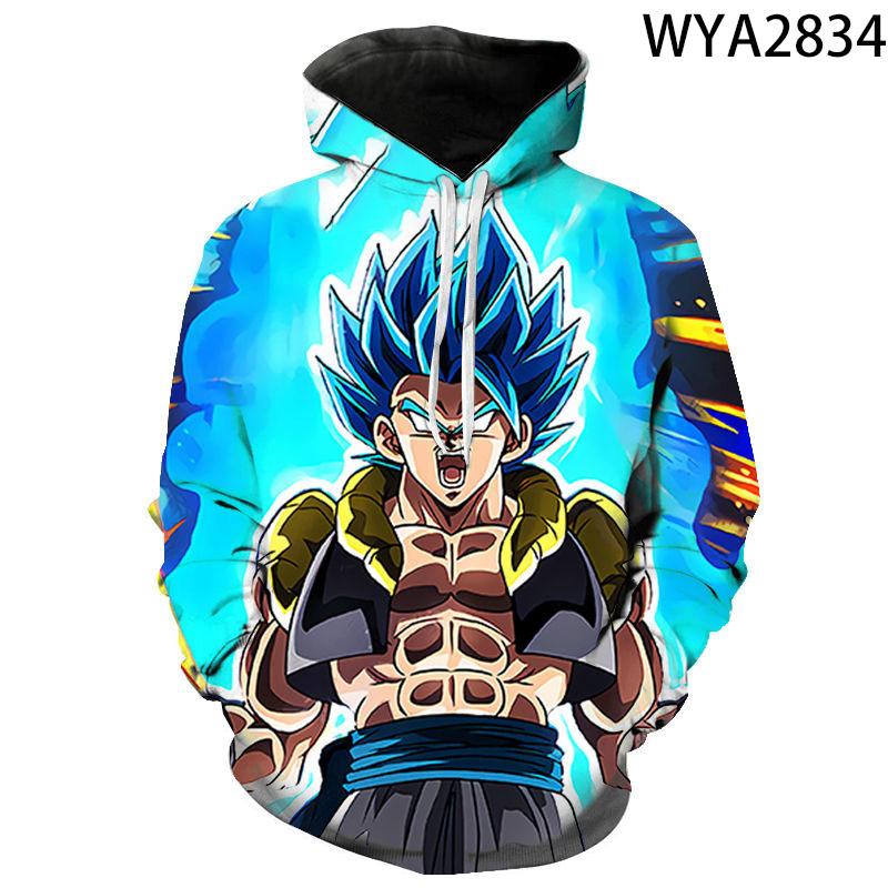 Cartoon Anime Boy Girl Kids Dragon Long Sleeve Sweatshirts DBZ 3D Printed Hoodies Pullover Men Women Children Streetwear Jacket