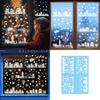 Window Snowflake Christmas House Cling Stickers Set Pvc Static Decor Decals