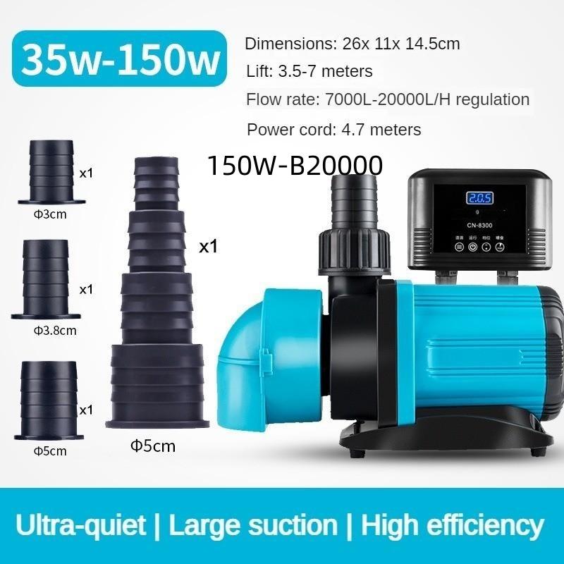 Small Frequency Conversion Bottom Suction Pump Fish Tank Silent Submersible Pump Aquarium Circulation Filtration Pump