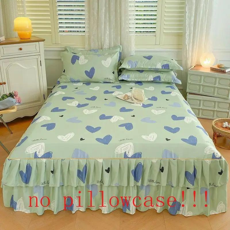 Korean Fashion Bed Skirt Washable Non-slip Single Double Bedding Luxury Modern Skin-friendly Soft Bedspread King Queen Size Home