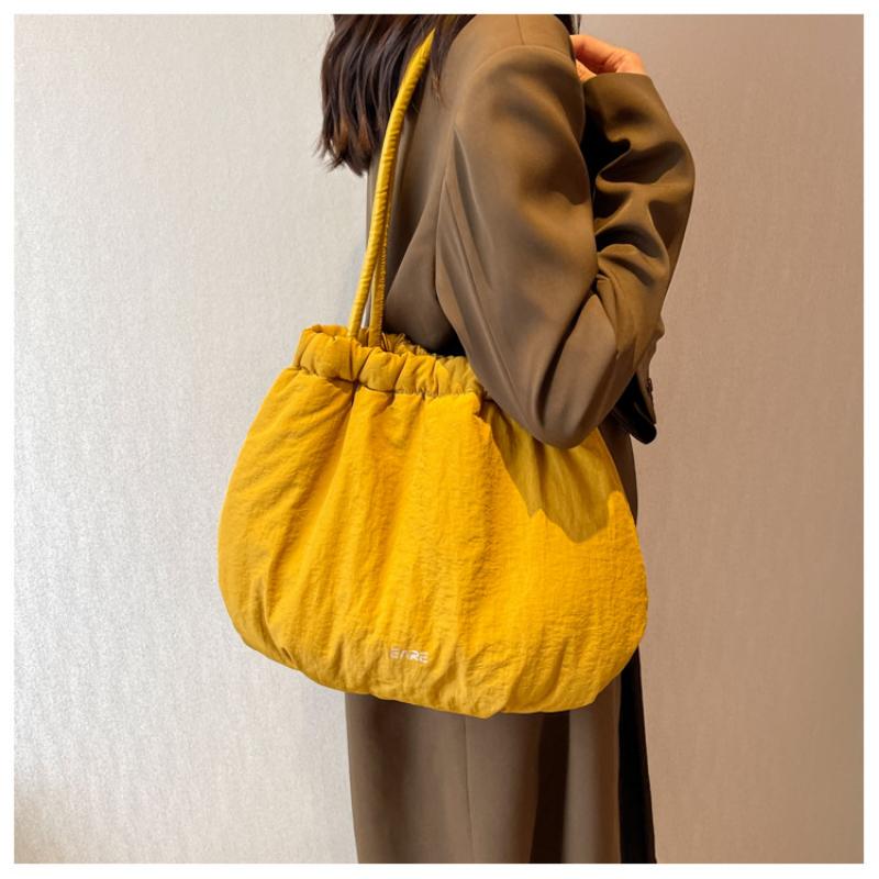 Lässige, flauschige Tasche für Damen, große Kapazität, einzelne Schultertasche, Baumwollhandtasche, ultraleichte Umhängetasche