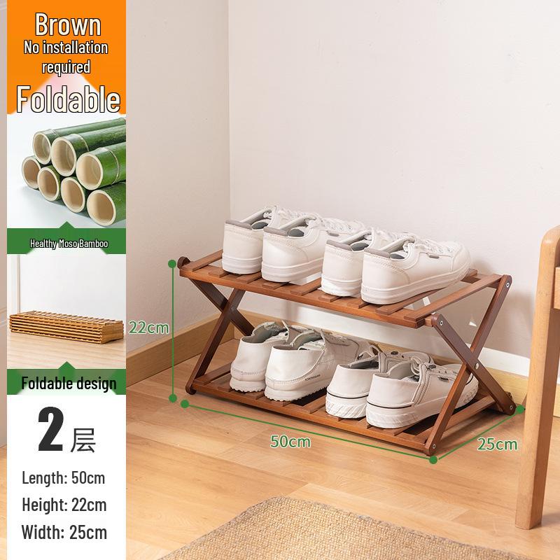 Compact Wooden Shoe Storage Rack: Multi-Layer, Dustproof Shoe Cabinet for Dorm or Entryway