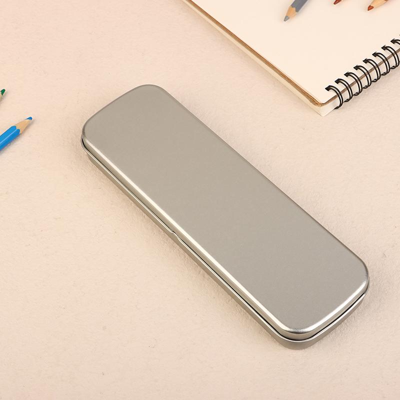 Metal Pen Box Iron Box Versatile Metal Pencil Stationery Students Spacious Heavy Duty Pen Box Rectangular Fountain Pen Case