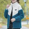 Women's Fashionable Granular Fleece Coat - Autumn/Winter, Thick Velvet, Lambskin Imitation, for Middle-aged & Elderly