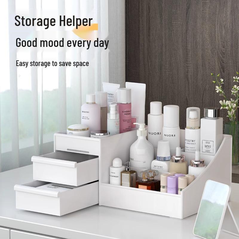 Cosmetic Organizer: Large Desktop Drawer for Makeup & Lipstick, Perfect for Dorms