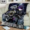 3D Print Murder Drones Cartoon Uzi V J Robot Gift Blanket,Soft Throw Blanket for Home Bedroom Bed Sofa Travel Picnic Cover Kids