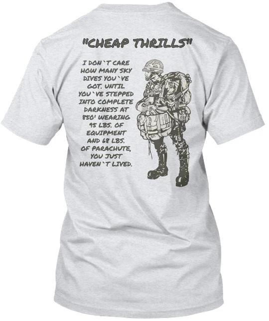 

Paratrooper CHEAP THRILLS Tee T-shirt Made in the USA Size S to 5XL XL