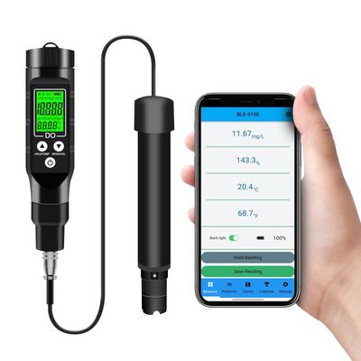 Messgerät für gelösten Sauerstoff mit Bluetooth, Testkit für gelösten Sauerstoff mit Elektrodenfüllflüssigkeit, unterstützt Daten speichern, anzeigen, drucken