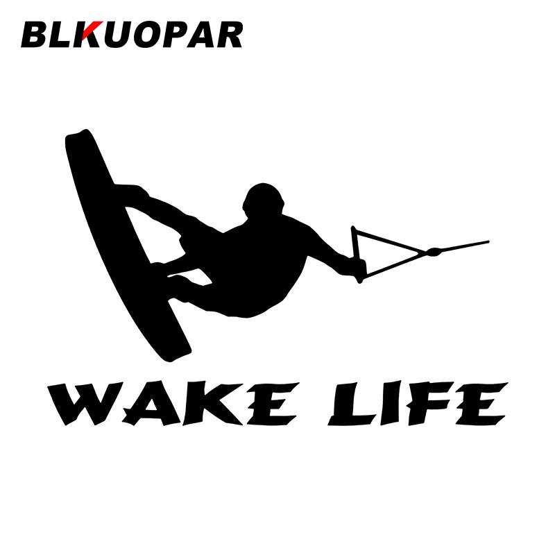 BLKUOPAR Wake Life Kite Surfing Autoaufkleber Individueller Sport Aufkleber Wasserdicht Konturgeschnitten Kühlschrank Wohnwagen Auto Styling