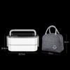 304 Stainless Steel Lunch Box with Thermal Bag Double Compartment Bento Box Microwave Oven School Office Food Storage Containers