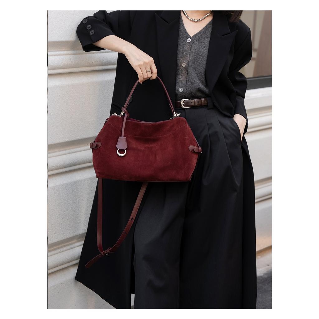 Leather Tote Bag Large Capacity Bag Women's High-end Niche Bag Shoulder Bag Crossbody Bag