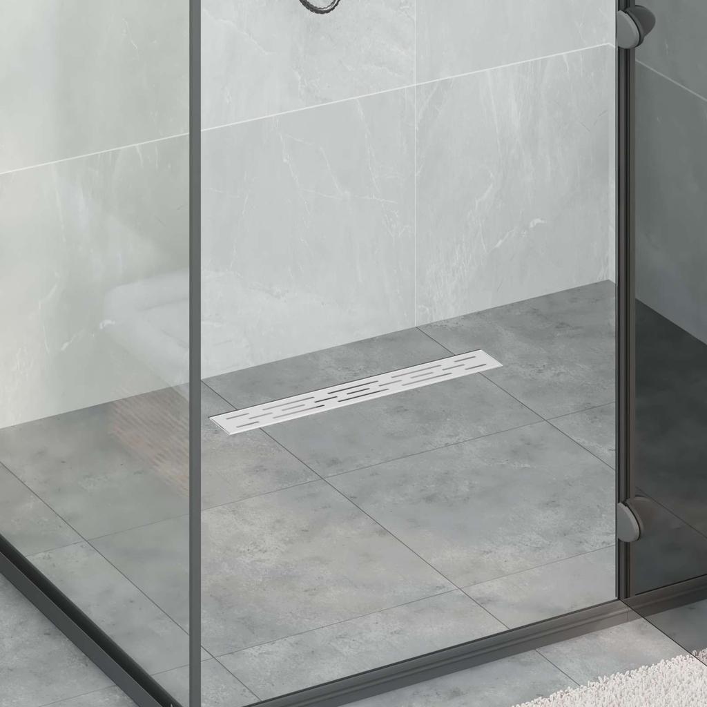 Linear Shower Drain in Silver 50 cm Stainless Steel 304