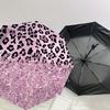 1 Stück Leopardendruck Glitzer-Regenschirm - 9 Speichen verstärkt, Automatisches Öffnen, Leicht & Langlebig, Niedliches Modeaccessoire für Draußen - P0769