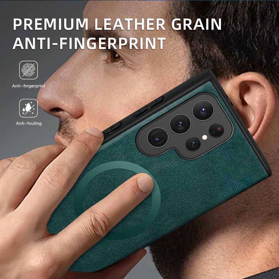 For Samsung Galaxy S24 Plus Case Leather Back Cover Galaxy S25 S20 Ultra Phone Case For Samsung S21 S22 S23 FE 5G Luxury Cover
