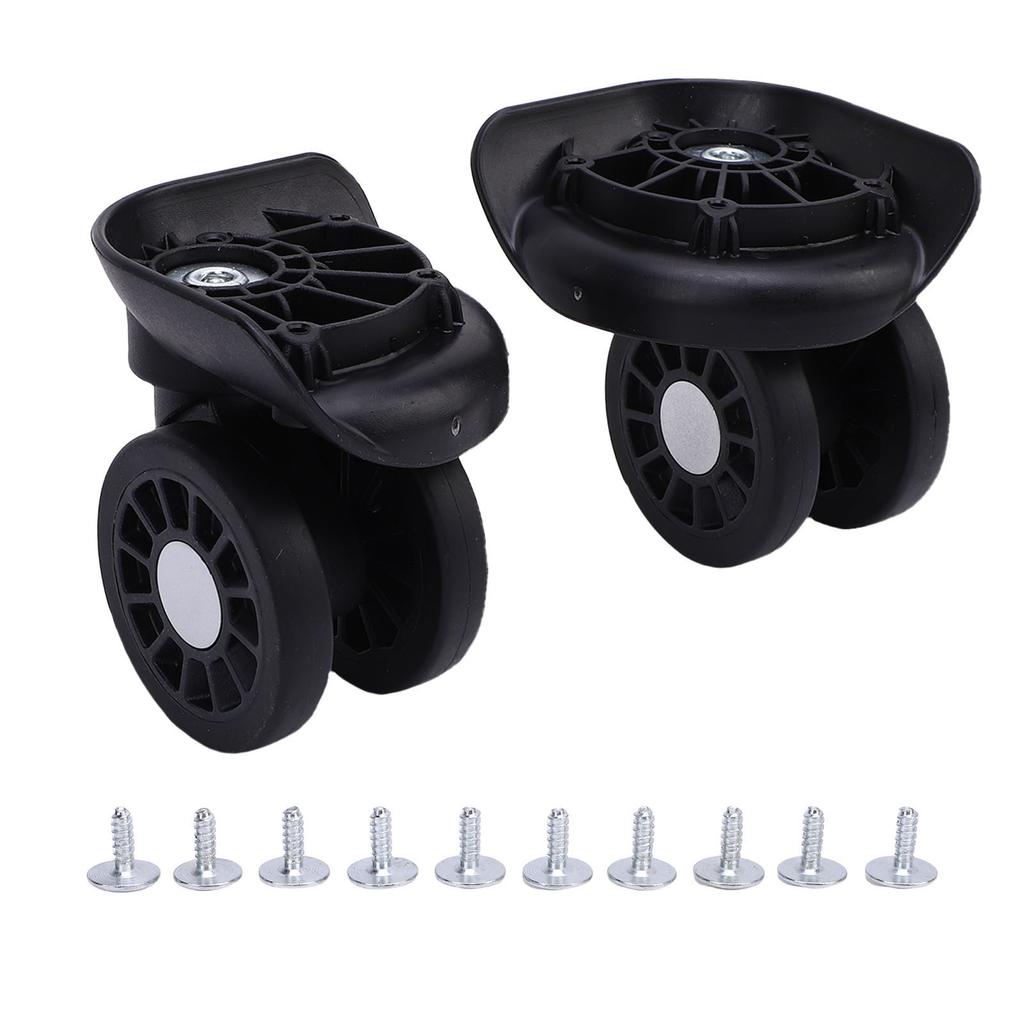 1 Pair Suitcase Wheels Universal Fit Shock Absorption Luggage Wheels Replacement for Trolley Case