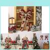 Elegant Christmas Bow Decoration Set With Festive Plaid Fabric For Holiday Cheer