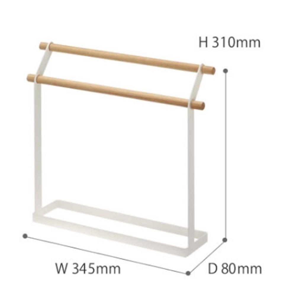 Stable Bathroom Towel Holder Double Bar Towel Drying Rack New Washcloth Hanger  Kitchen