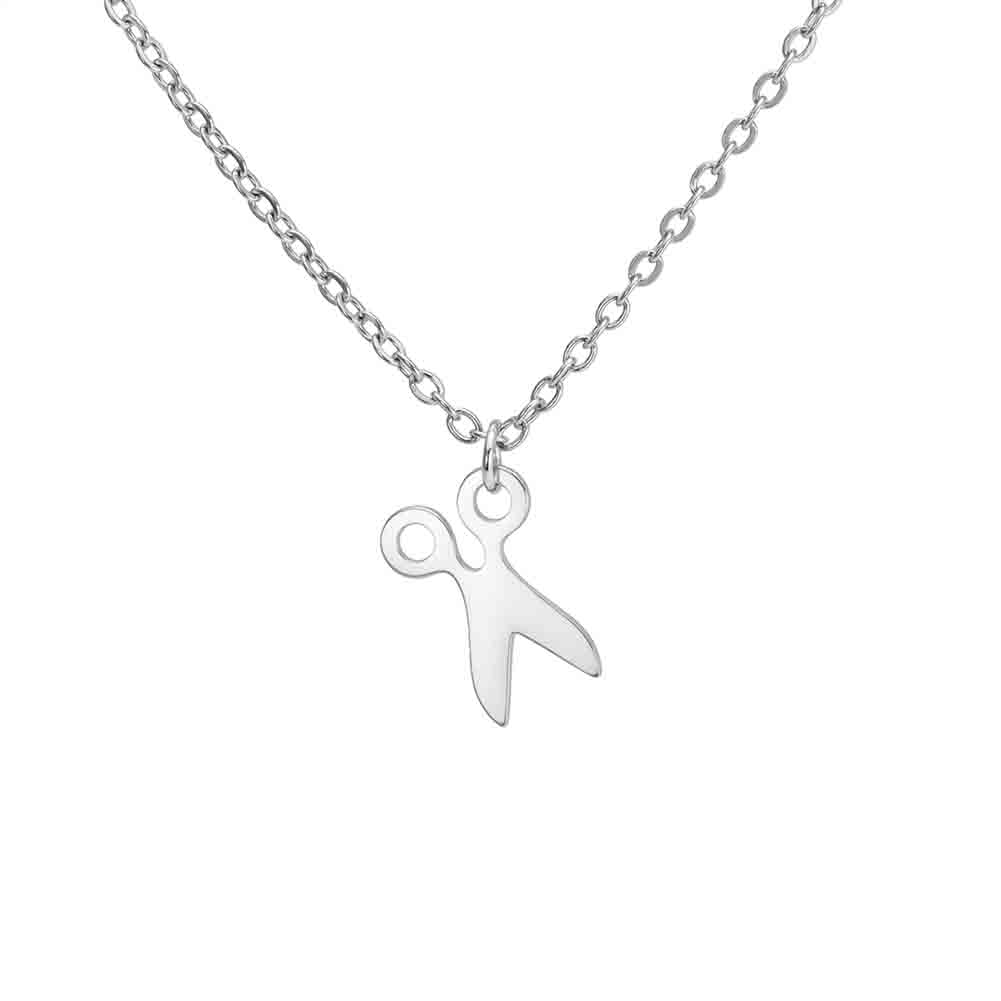 

Lemegeton Stainless Steel Scissor Pendant Necklace for Women Hairdresser Stylist Scissors Comb Necklaces Punk Jewelry Gifts