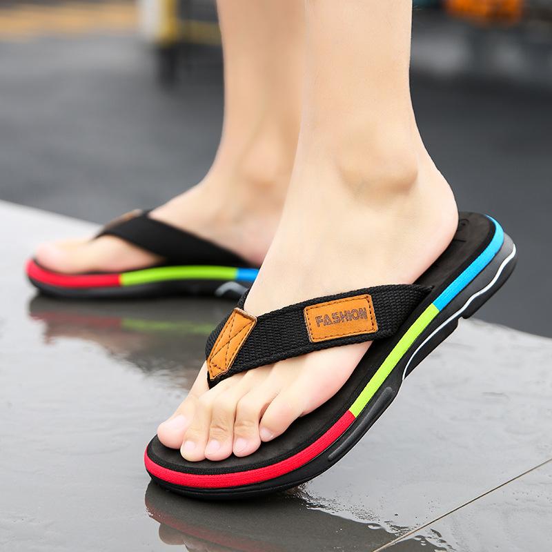 Fashion High Quality Green Men Summer Flip-Flop Non-slip Beach Slippers for Men Outdoor Flip Flops Man Fashion Slides Chinelo Masculino