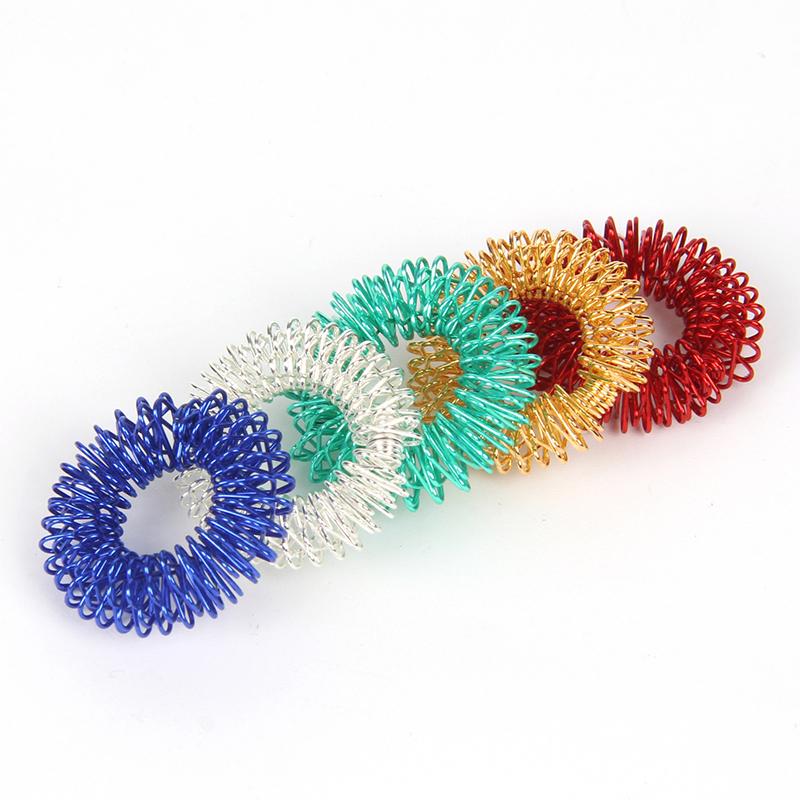 15pcs Acupressure Rings Spiky Sensory Finger Rings Set for Teens Adults Stress Reducer Massager Stress Relief Fidget Toys