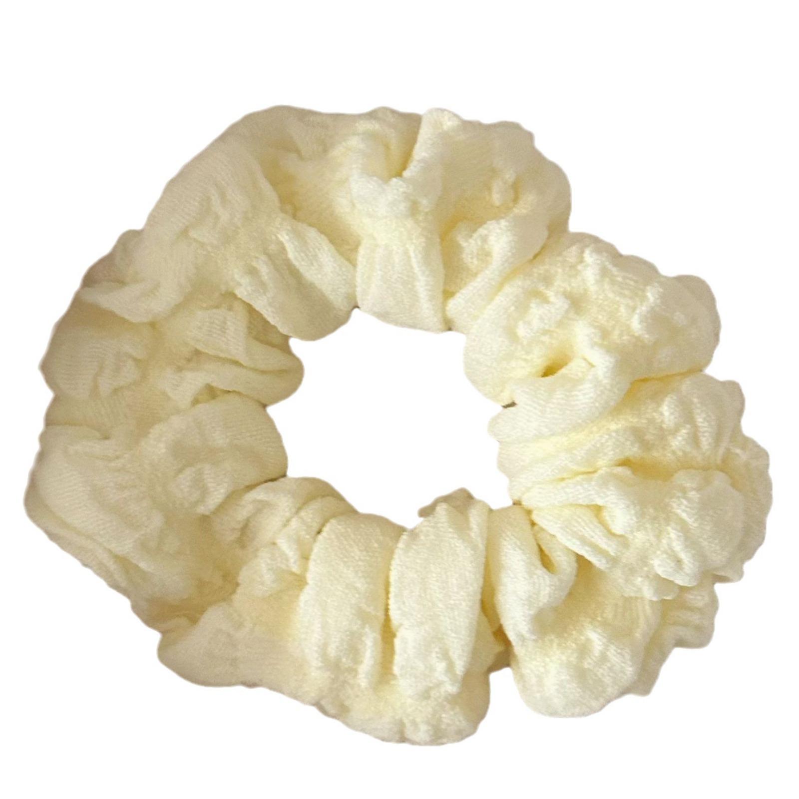 

White, Puff Hoop, Sweet and Versatile, Girl, Ponytail, Maruko Hair Rope, Accessories, Hair Accessories New Pack of 1