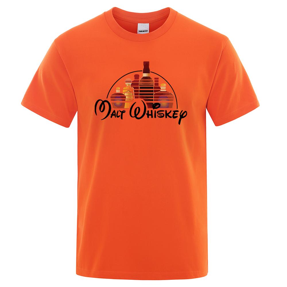 2023 New Summer Cool TShirt Men Short Sleeve Malt Whiskey T-Shirt Funny Alcohol Drunk Mens Tee O-Neck T Shirt Streetwear Tops
