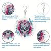 Metal Wind Chime with Rose Skull Butterfly Design for Indoor Outdoor Garden Decor Christmas Thanksgiving Holiday Hanging Ornament