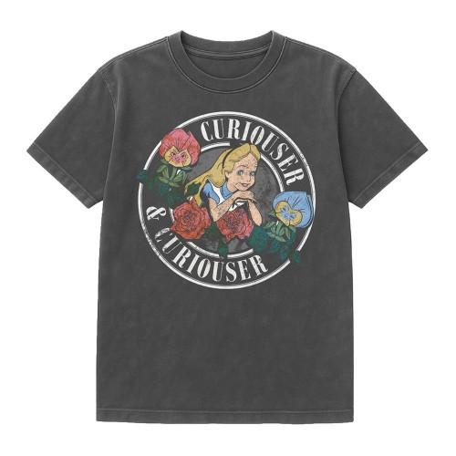 Alice In Wonderland Unisex Adult Curiouser Band Vintage Wash T-Shirt
