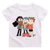 Hilda and The Gang  Hilda T-Shirt Summer Cartoon Print Tee Cotton Short Sleeve Boys Girls T Shirt