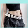 Trendy Retro Star Pattern Double Hole Buckle Womens Stylish Casual Waist Belt