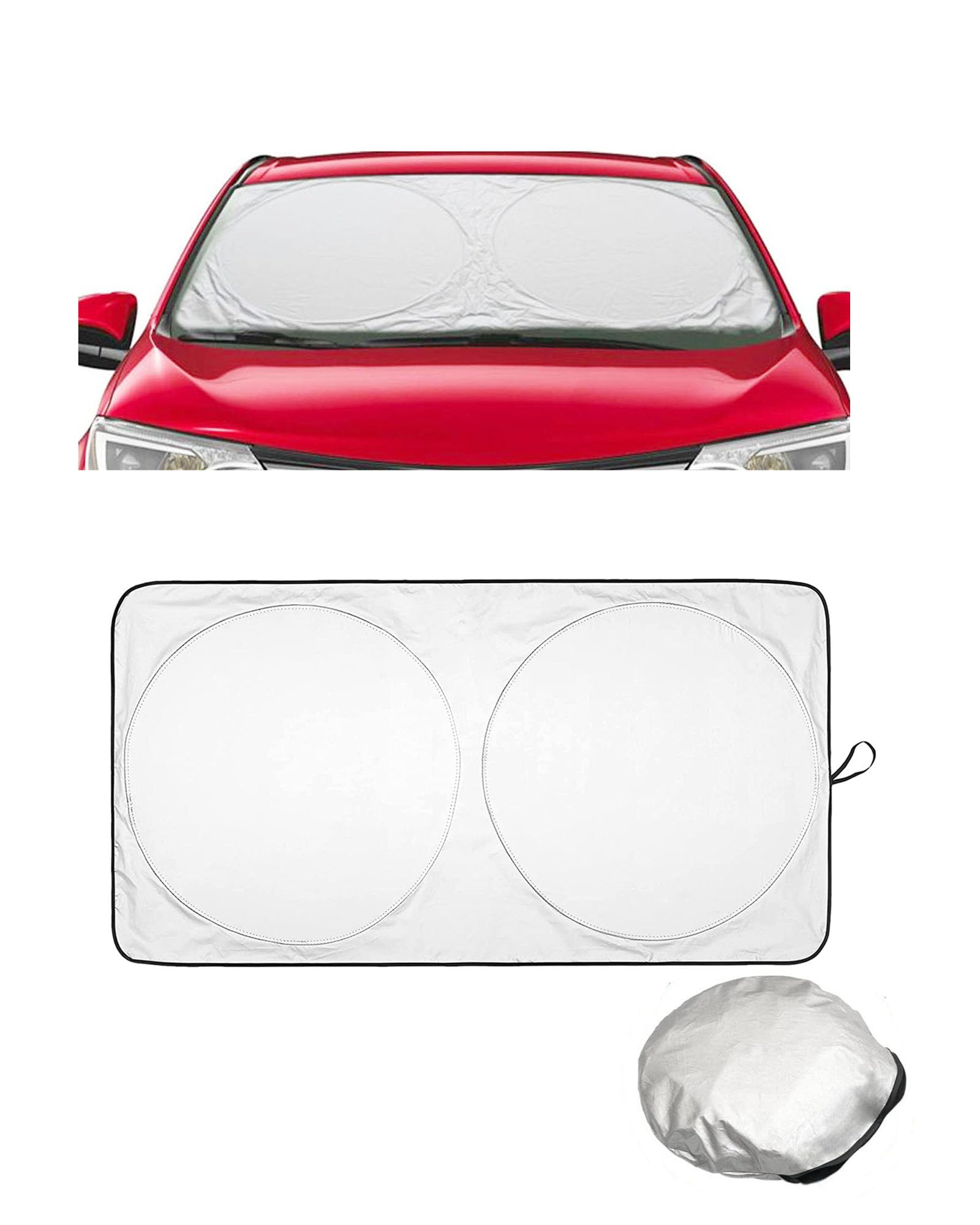 

YYANBB Передний солнцезащитный козырек для Corolla Cross Touring Fielder Солнцезащитный козырек на лобовое стекло Солнце УФ Защита Салон Компактный Не требуются присоски & & & Axio, Складной, чёрный