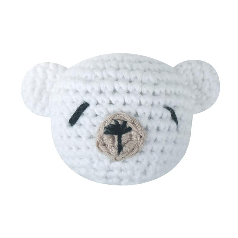 

Вязаные бусины Головки кроликов Свободные бусины для детского прорезывателя Цепочка для пустышки DIY Аксессуар для погремушки Игрушка для прорезывания зубов