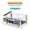 For Orange Pi RV2 Acrylic Case Transparent Protective Box Shell Cooling Fan Copper Heatsinks Optional For Orange Pi RV2 Board
