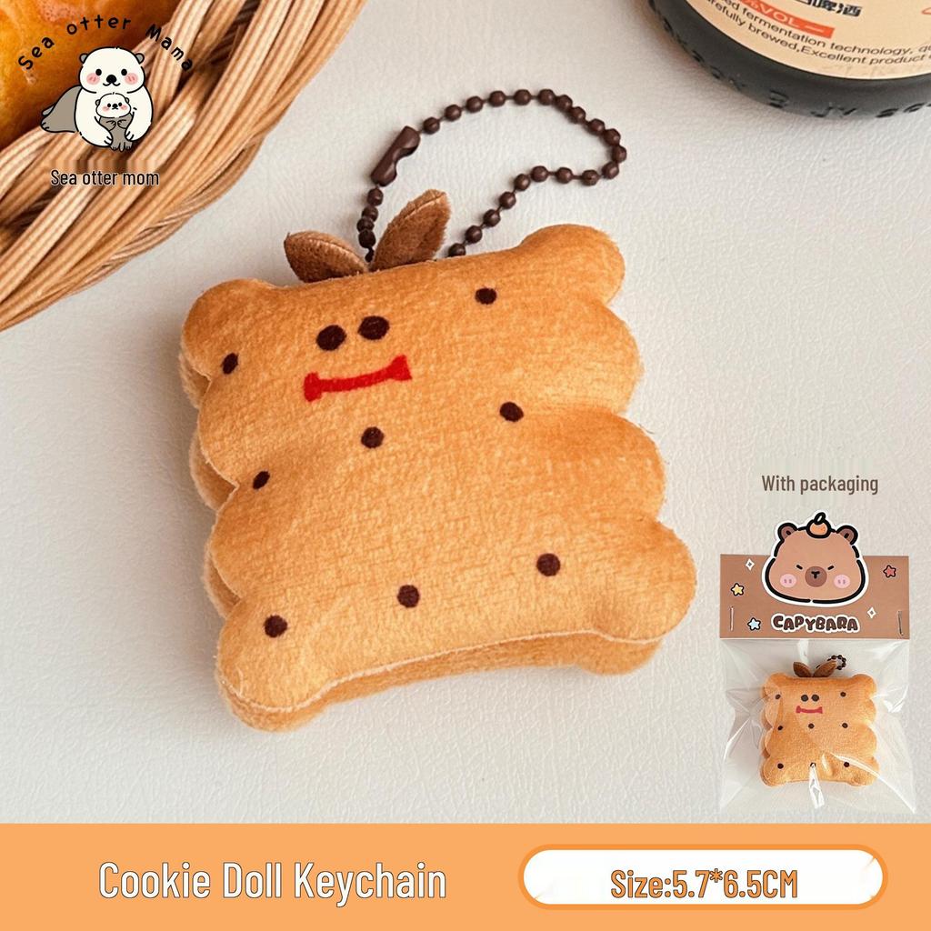 Adorable Food Plush Keychain: Cute Bread Doll Pendant for Versatile Decoration