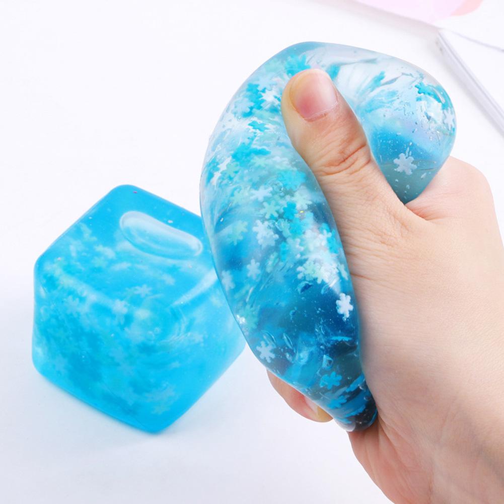 Ice Cube Squeeze Toy Creative Mini Anxiety Relief Toy Versatile Soft Squeeze Stretch Toy for Adults Stress Relief