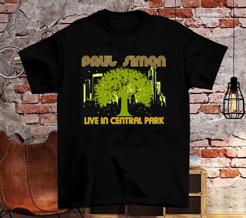 

Inspired Paul Simon Central Park Gift For Fan Black Short Sleeve All Size Shirt Unisex T-Shirt XXL