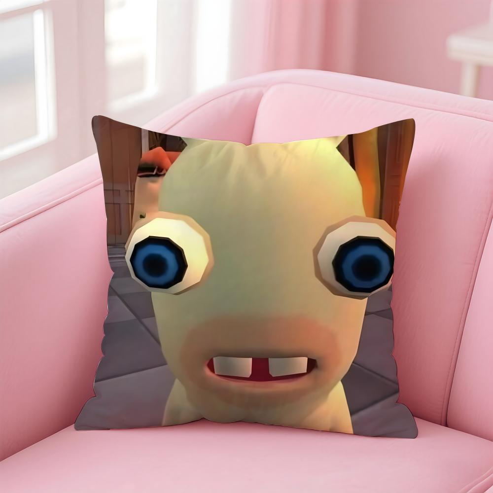 popular anime R-RabbidsS Cushion Cover Comfortable Reversible Pillow Cover Ideal for Car Sofa Bedroom & Beyond