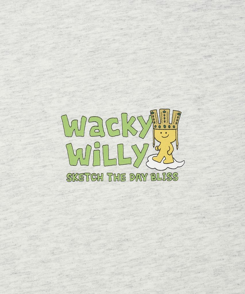 WACKY WILLY Kiki Travel Series Racing T-Shirt Light Gray