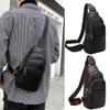 Borsa da Petto Semplice da Uomo Borsa Casual in Pelle Bovina di Grande Capacità da Uomo Borsa per Telefono per Lavoro e Tempo Libero Monospalla a Tracolla