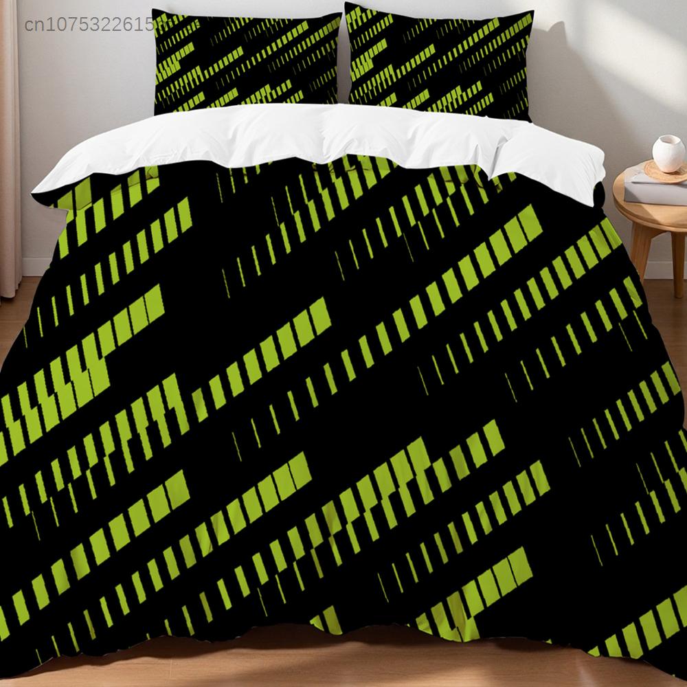 Black White Plaid Bedding Set Floral Embroidery Traditional Ethnic Style Duvet Cover Pillowcase Breathable For Home Bedroom